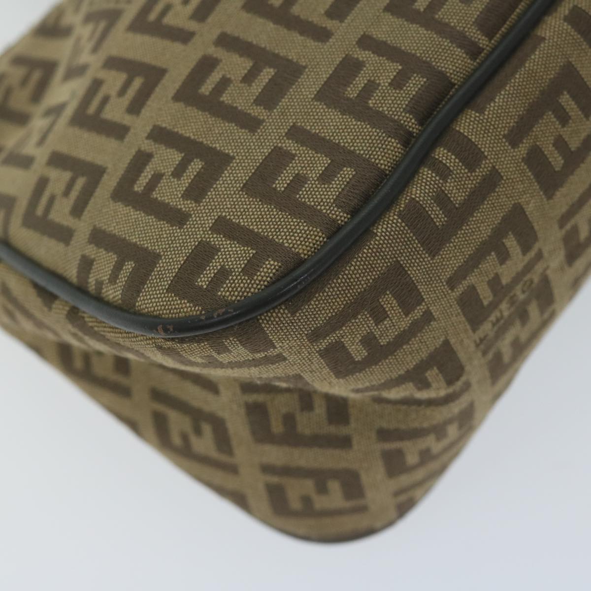 FENDI Zucchino Canvas Hand Bag Beige 66080