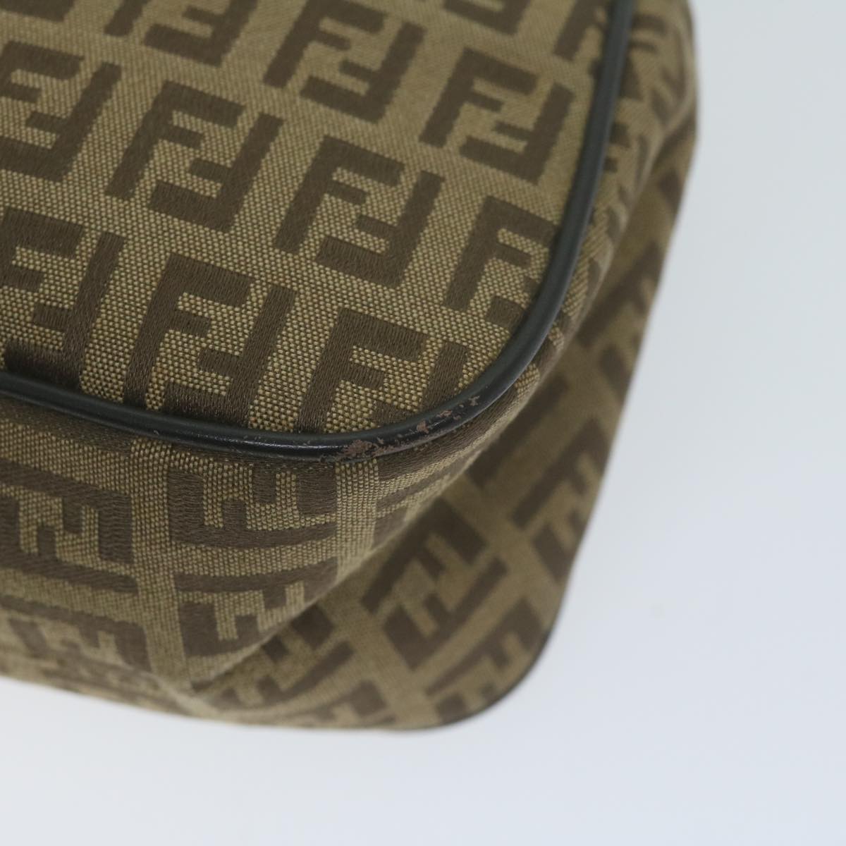 FENDI Zucchino Canvas Hand Bag Beige 66080