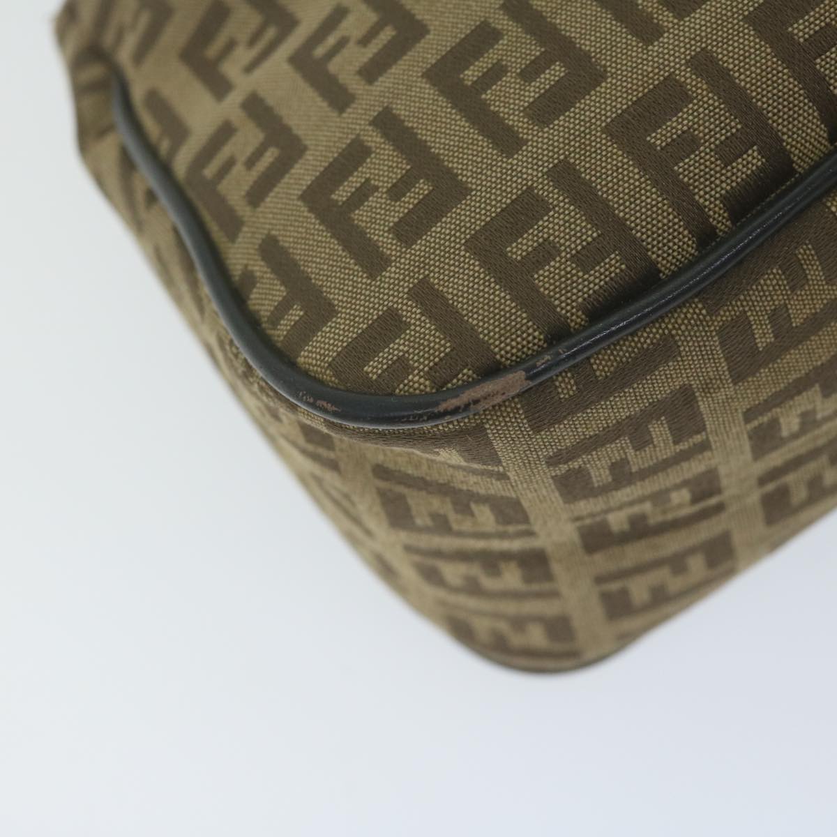 FENDI Zucchino Canvas Hand Bag Beige 66080