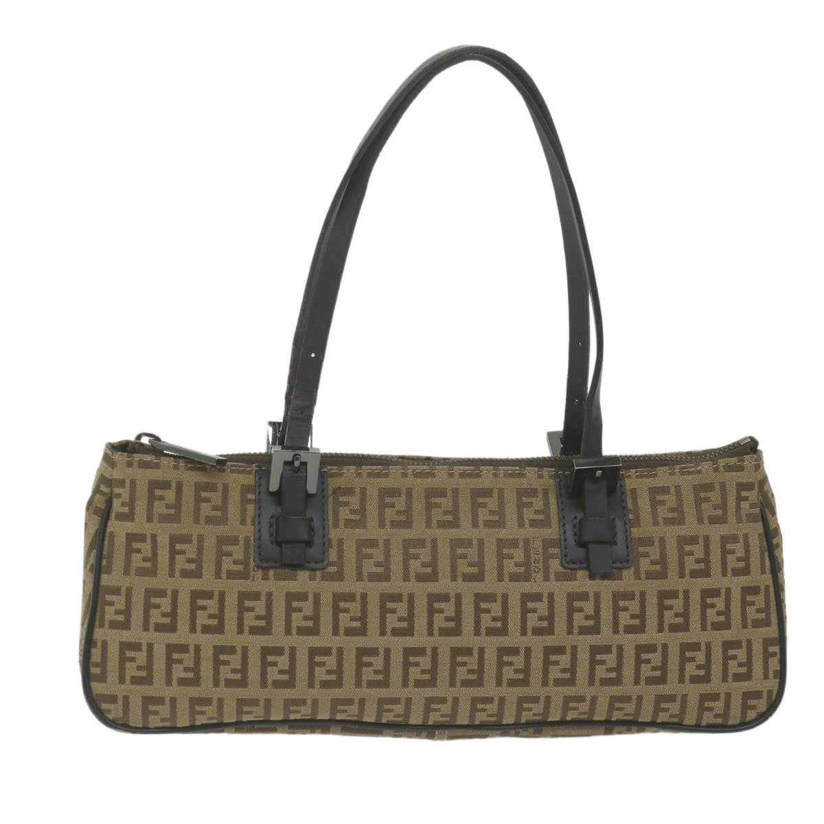 FENDI Zucchino Canvas Hand Bag Beige 66080