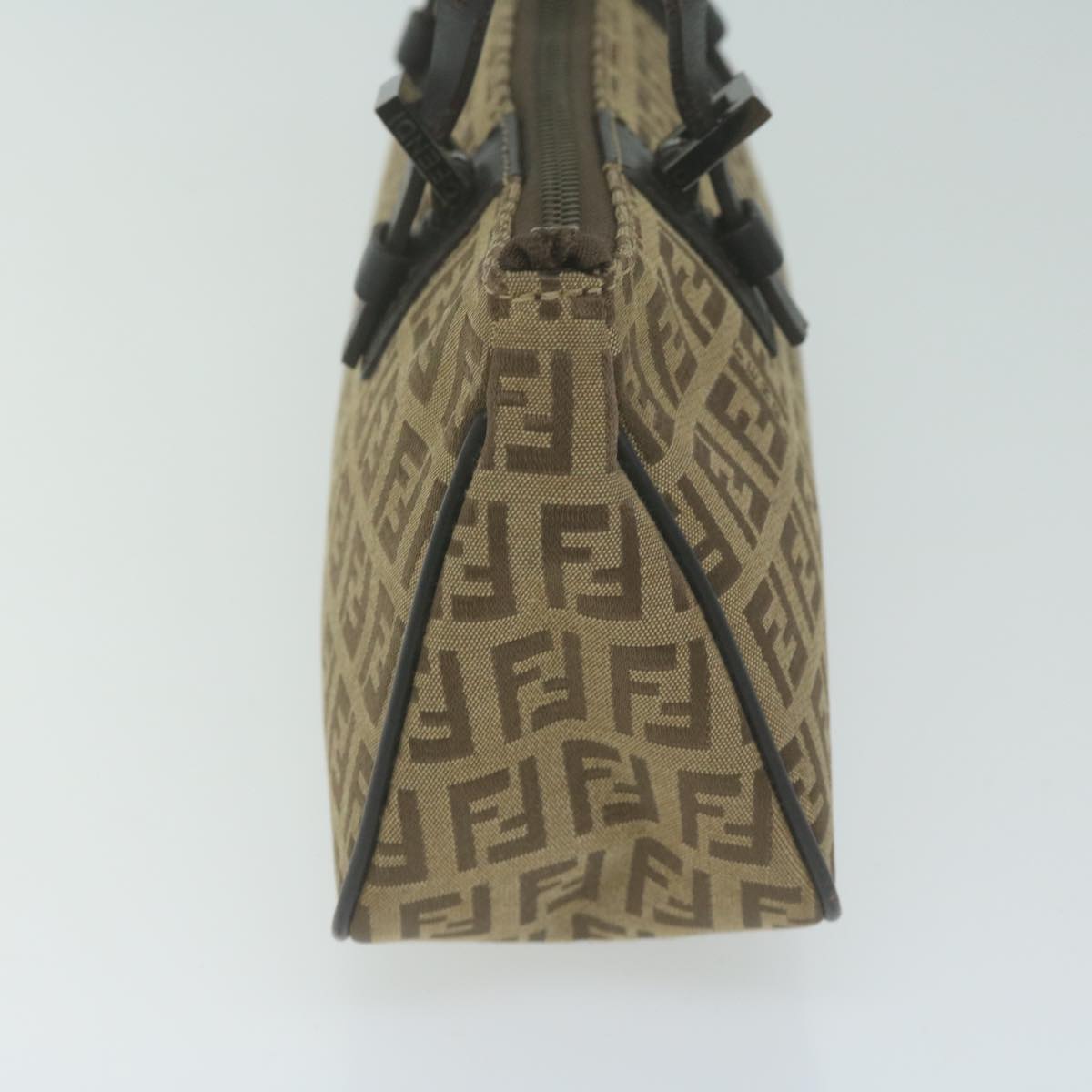 FENDI Zucchino Canvas Hand Bag Beige 66080