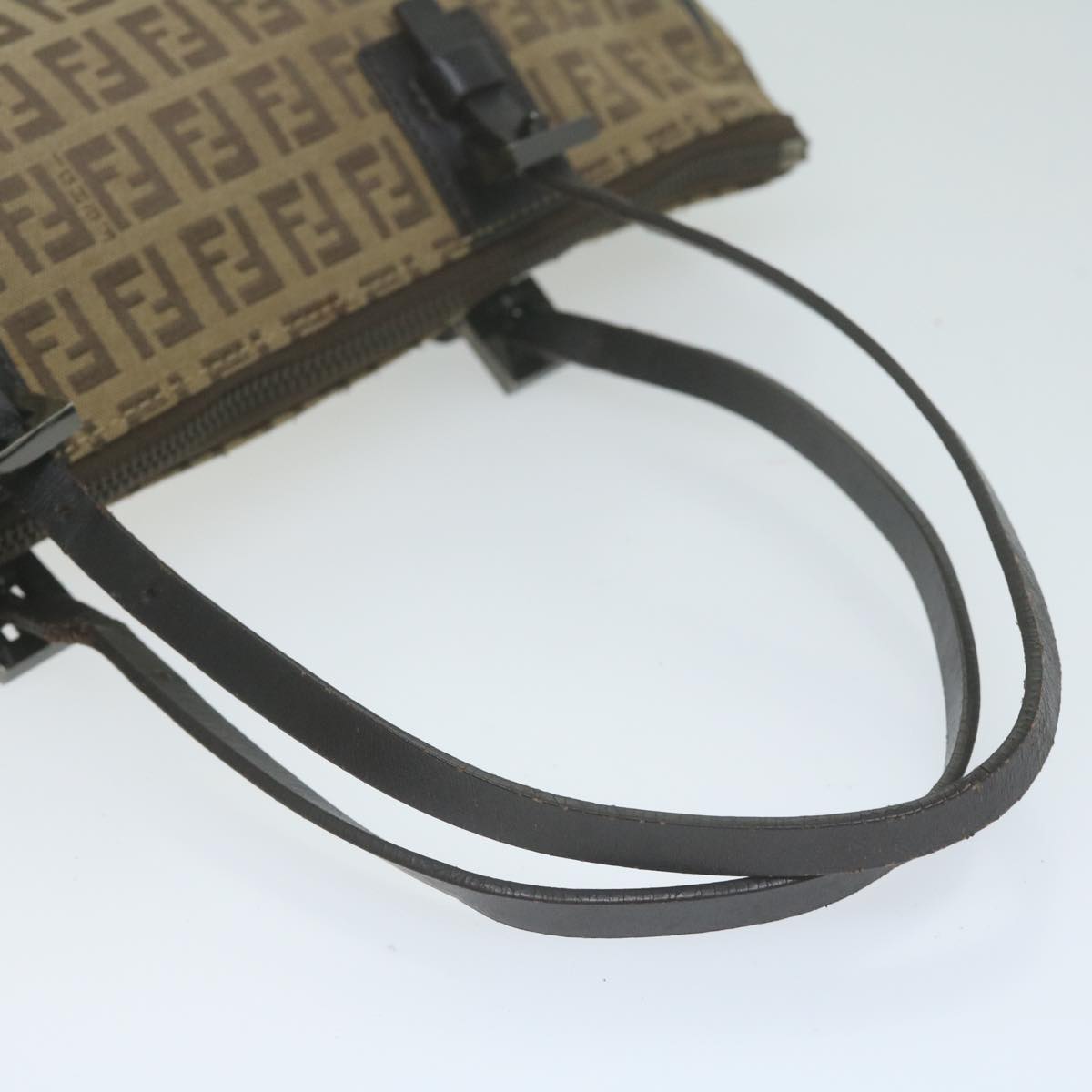 FENDI Zucchino Canvas Hand Bag Beige 66080