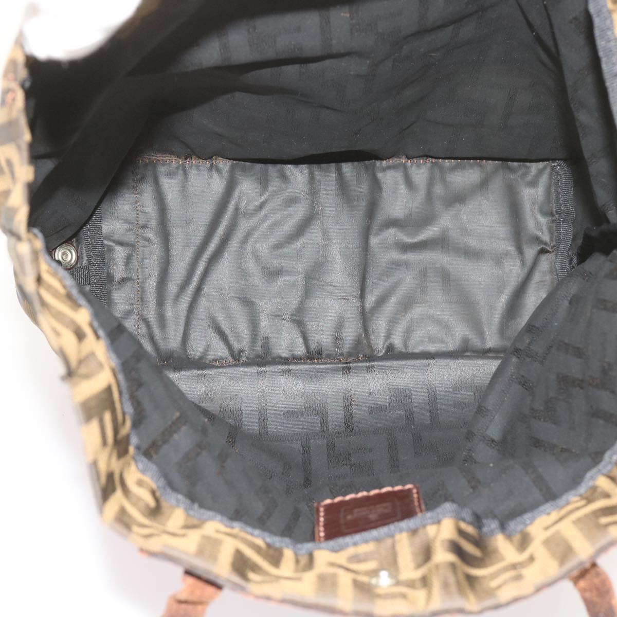 FENDI Zucca Canvas Clutch Bag 2Set Black Brown 66087