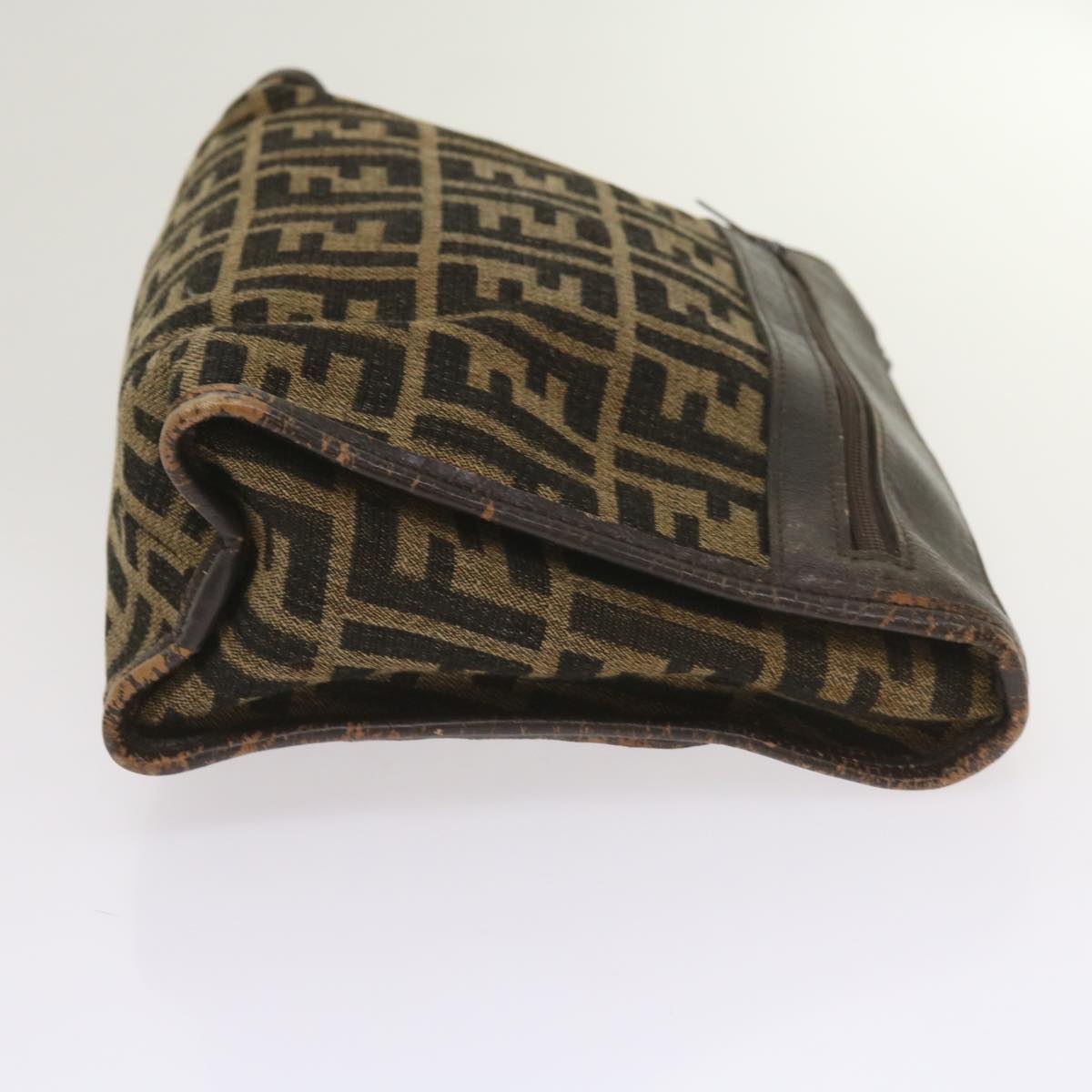 FENDI Zucca Canvas Clutch Bag 2Set Black Brown 66087