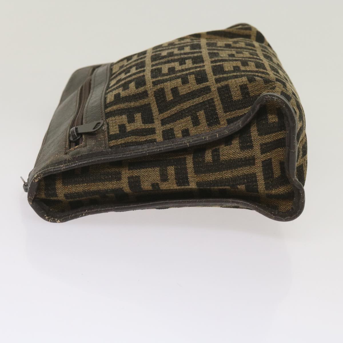 FENDI Zucca Canvas Clutch Bag 2Set Black Brown 66087
