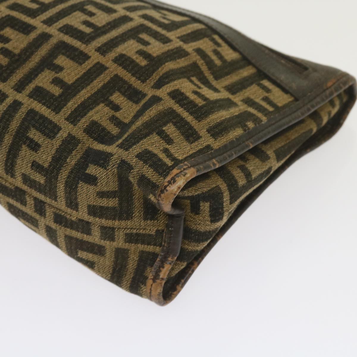 FENDI Zucca Canvas Clutch Bag 2Set Black Brown 66087