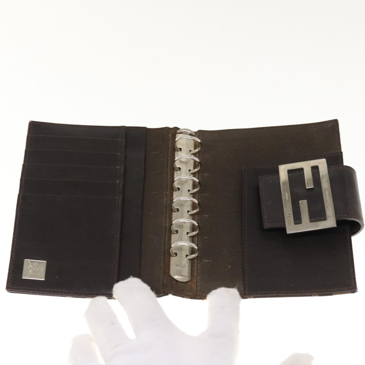 FENDI Zucca Canvas Day Planner Cover Brown 66144