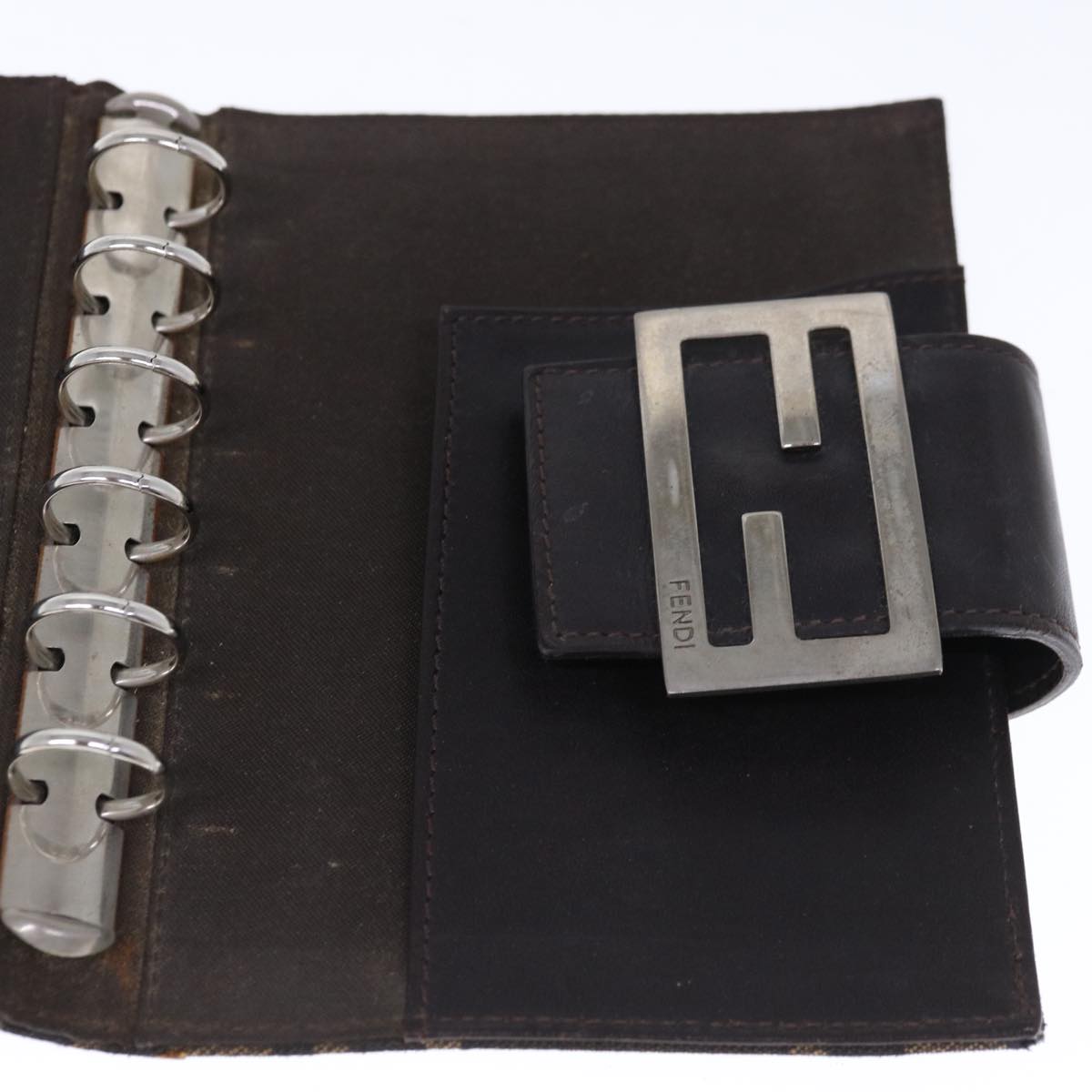 FENDI Zucca Canvas Day Planner Cover Brown 66144