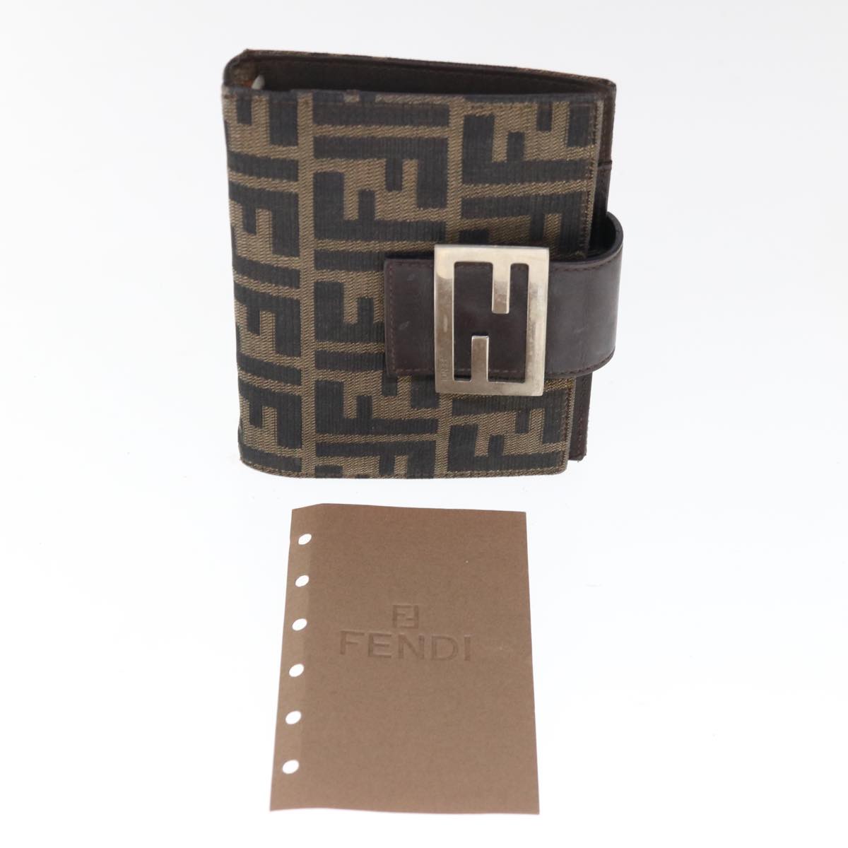 FENDI Zucca Canvas Day Planner Cover Brown 66144