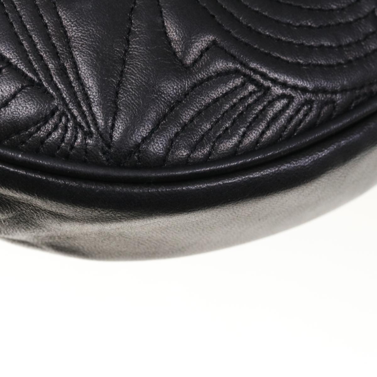 FENDI Hand Bag Leather Black 66172