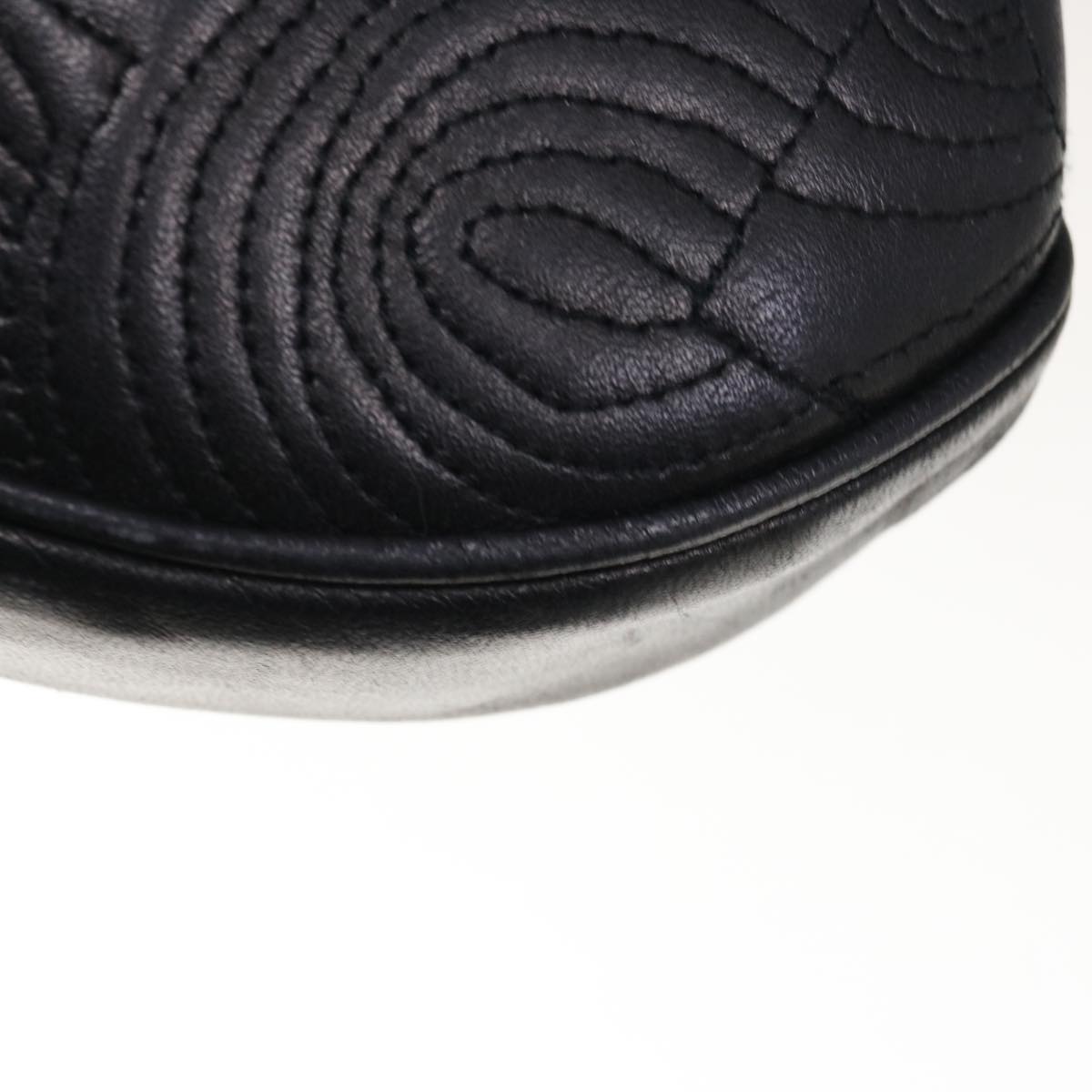 FENDI Hand Bag Leather Black 66172