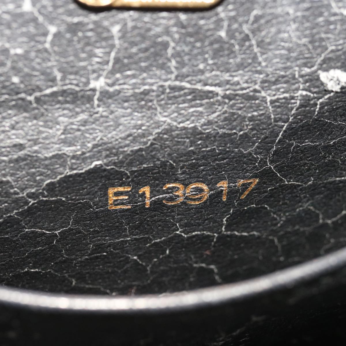 FENDI Hand Bag Leather Black 66172