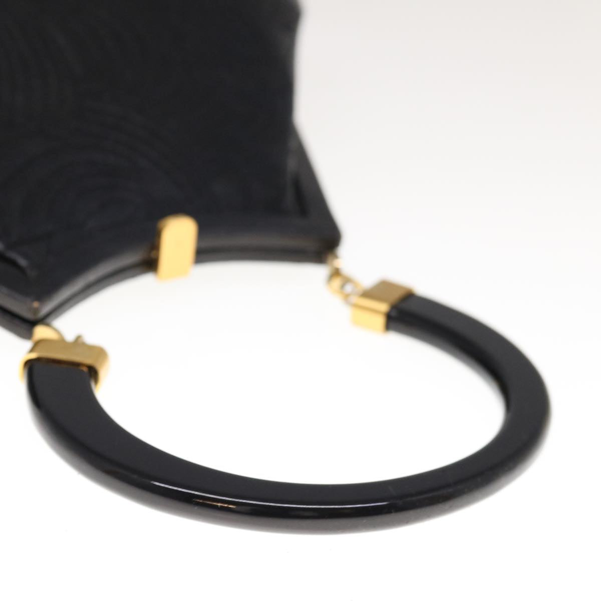 FENDI Hand Bag Leather Black 66172