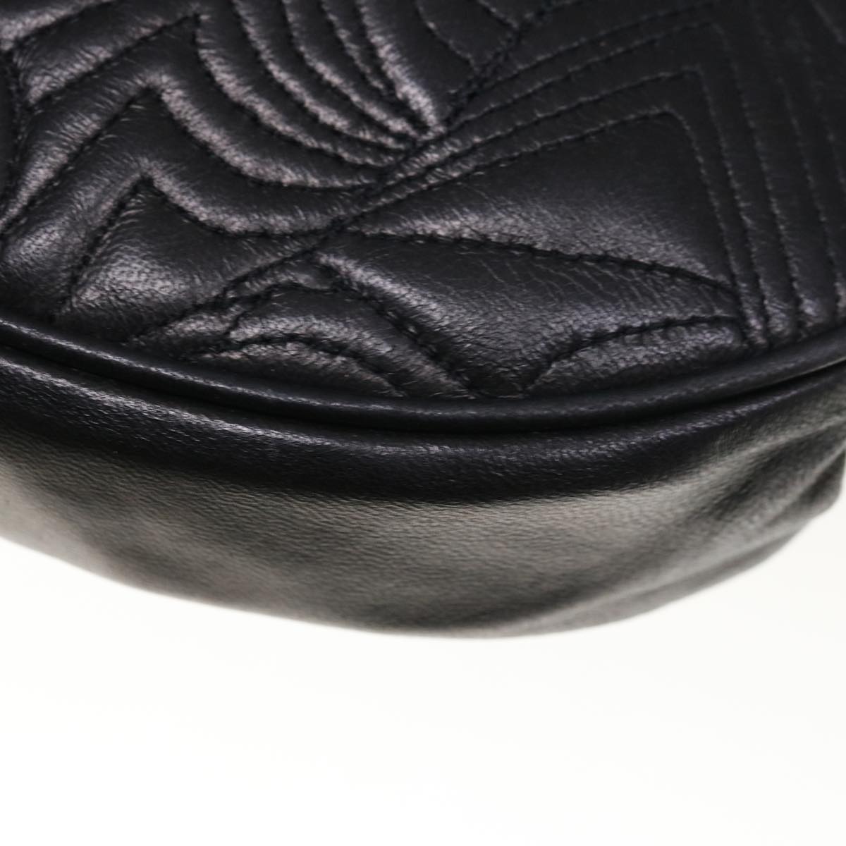 FENDI Hand Bag Leather Black 66172