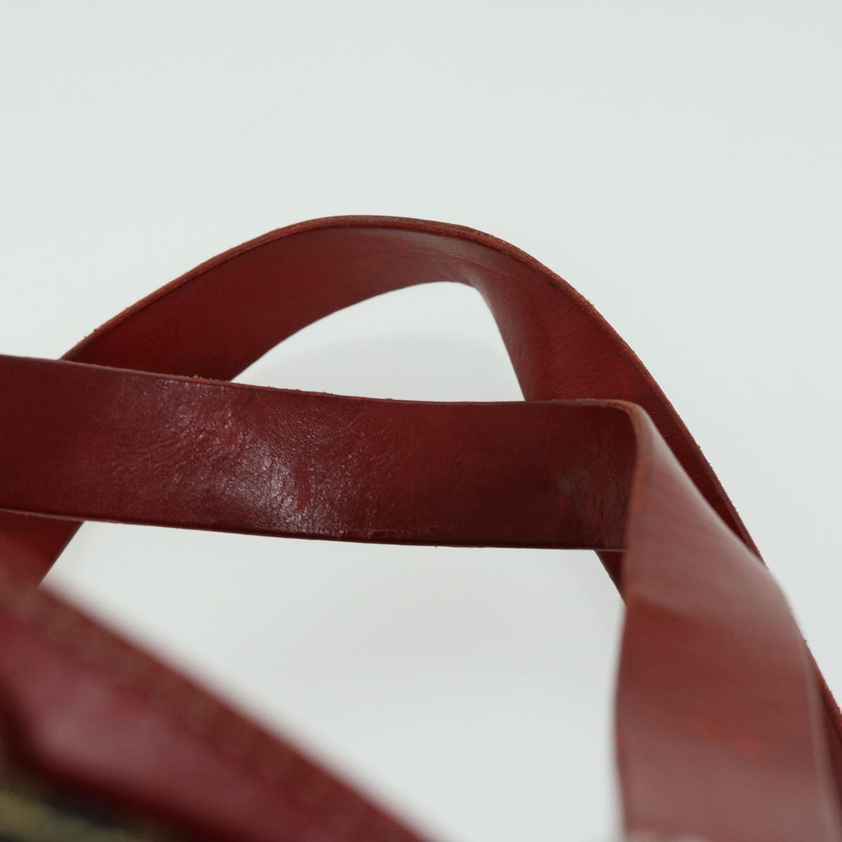 FENDI Zucca Canvas Hand Bag Brown Red 66308