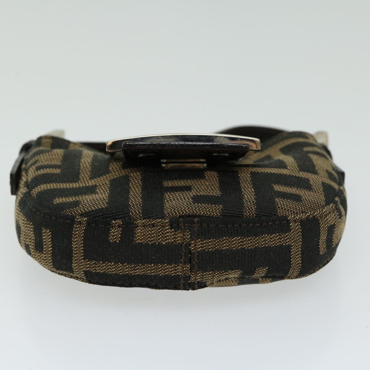 FENDI Zucca Canvas Mini Mamma Baguette Hand Bag Brown 66352A