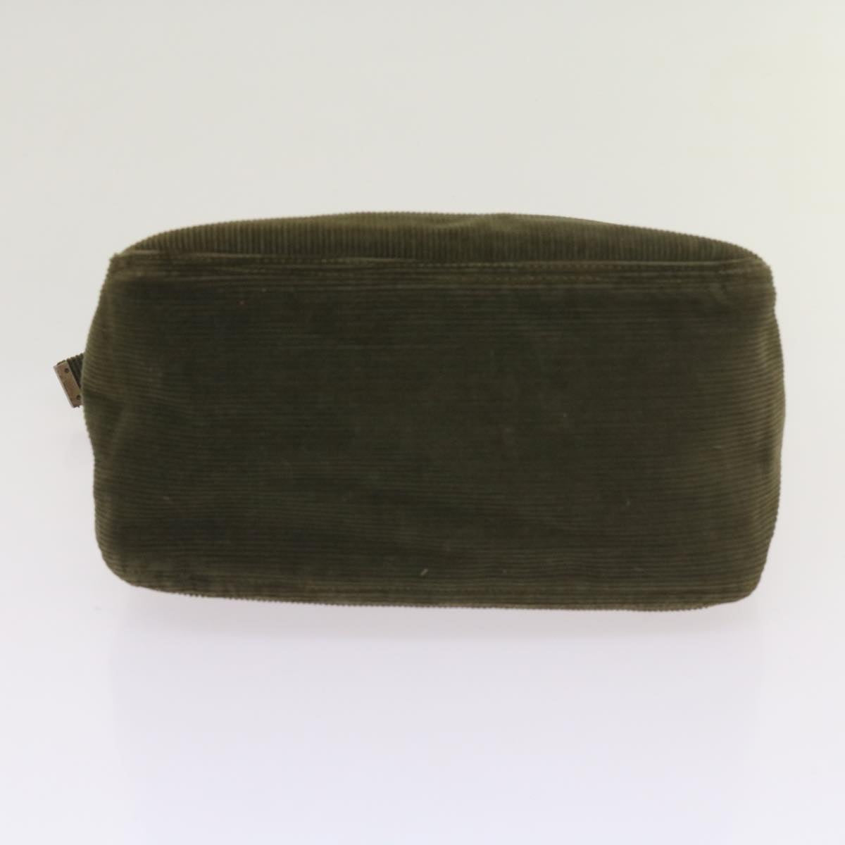 FENDI Mamma Baguette Shoulder Bag Corduroy Khaki 66602
