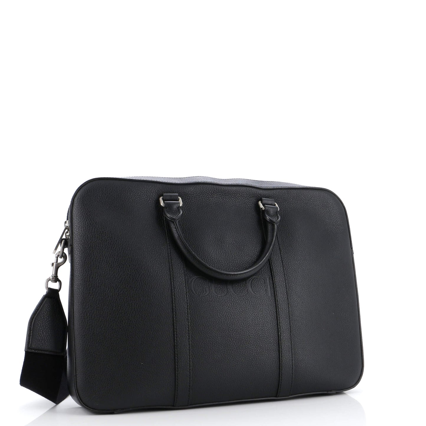 Logo Briefcase Leather Medium