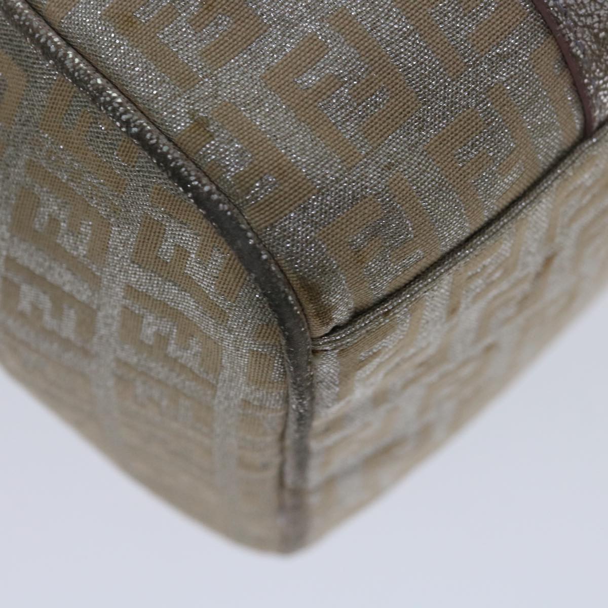 FENDI Zucchino Canvas Hand Bag Beige 66924