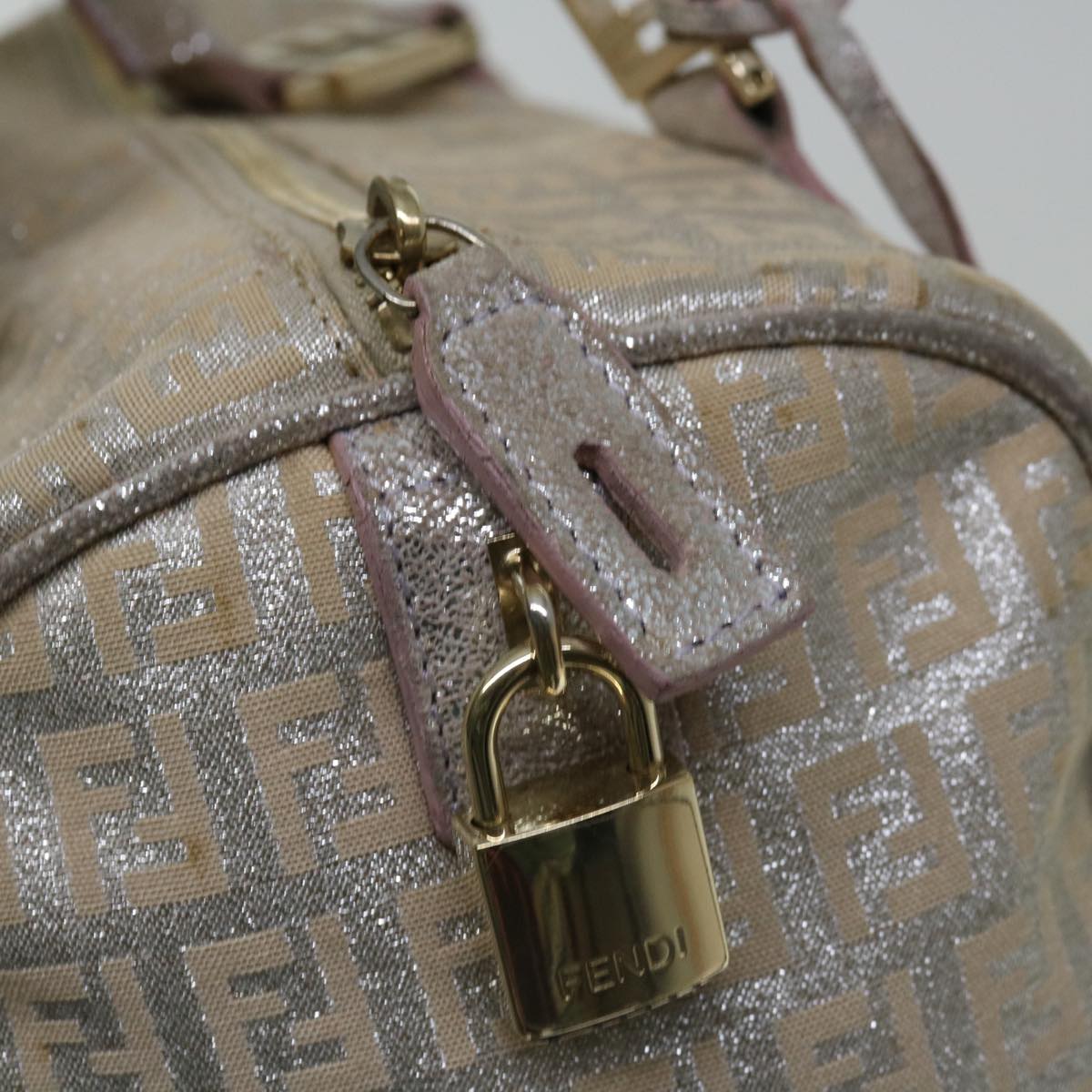 FENDI Zucchino Canvas Hand Bag Beige 66924