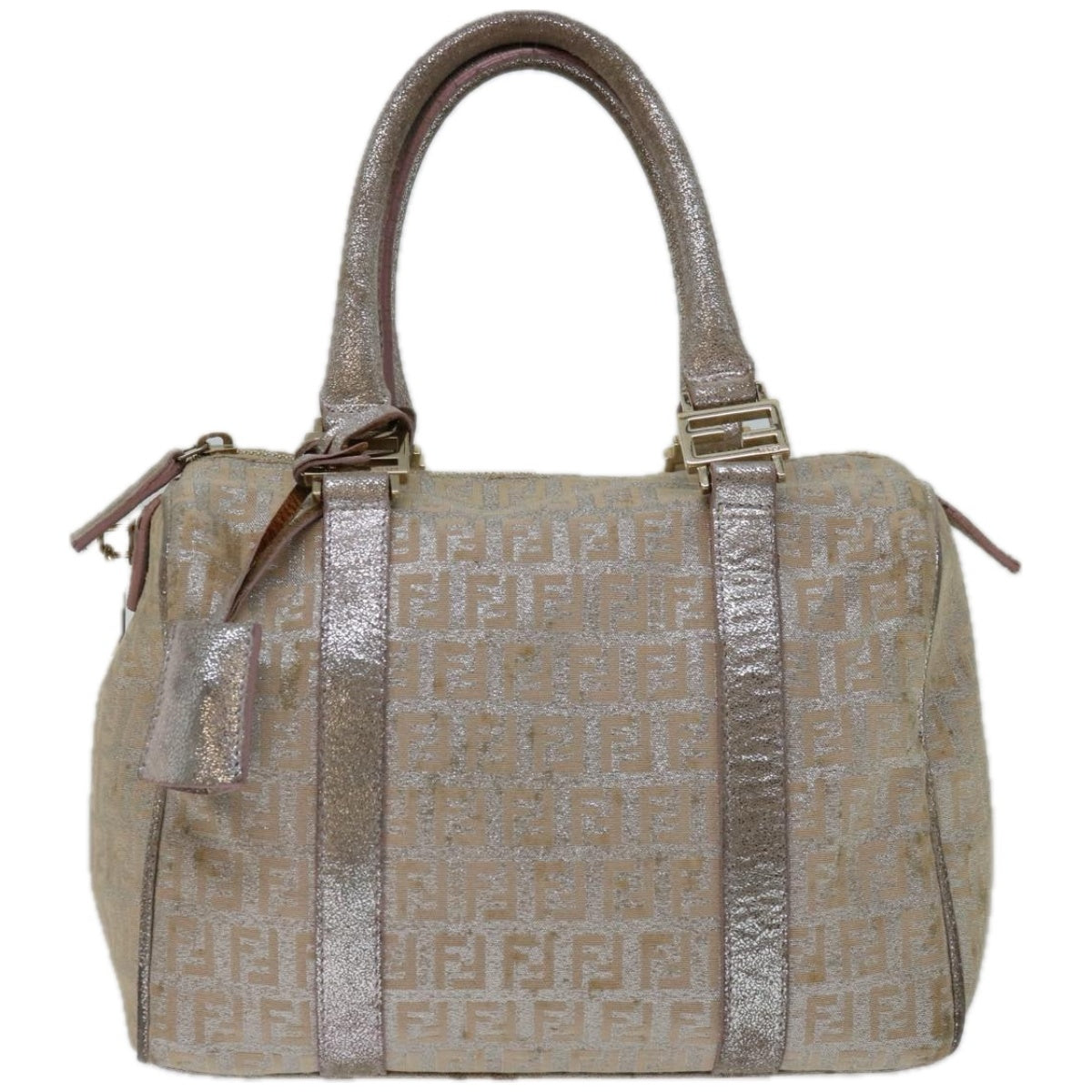 FENDI Zucchino Canvas Hand Bag Beige 66924