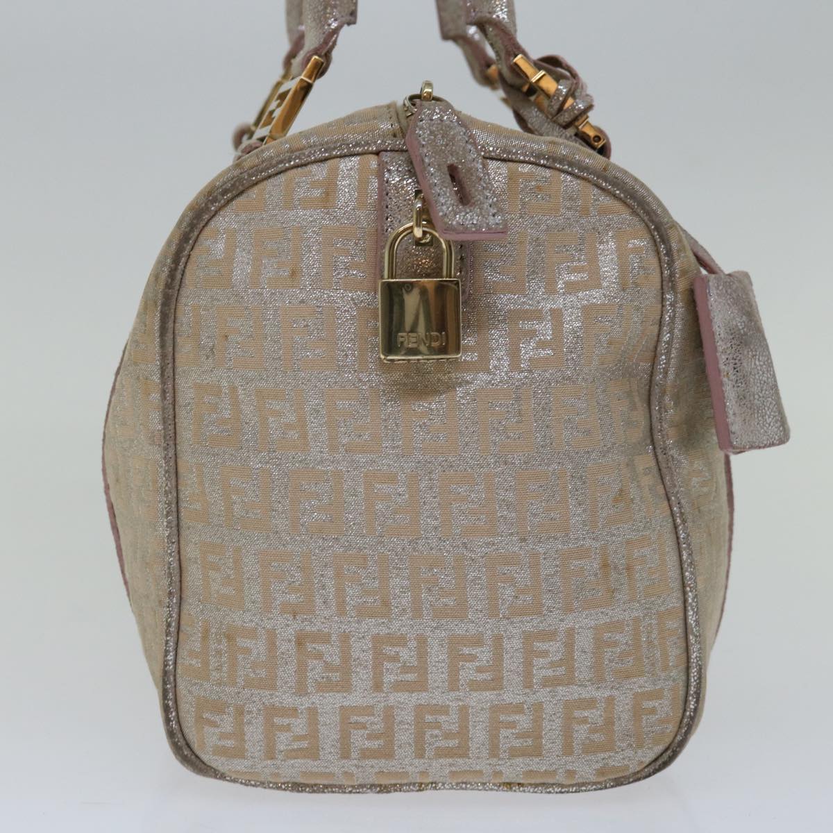 FENDI Zucchino Canvas Hand Bag Beige 66924