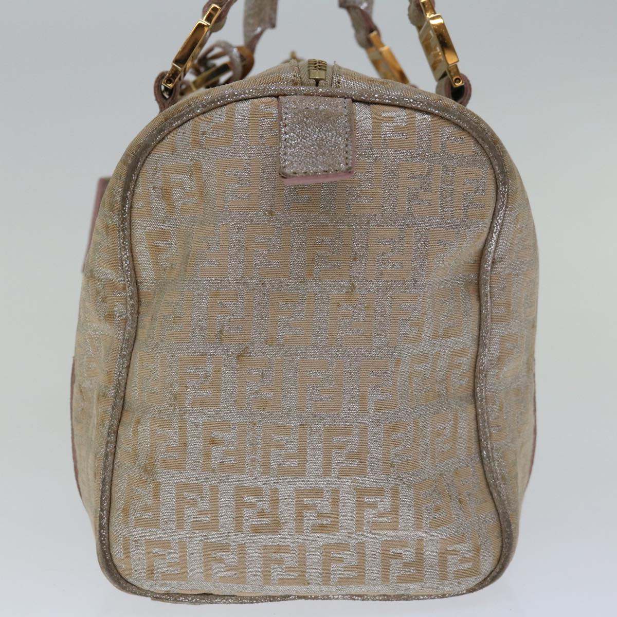 FENDI Zucchino Canvas Hand Bag Beige 66924