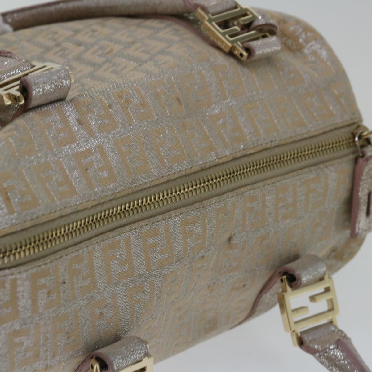 FENDI Zucchino Canvas Hand Bag Beige 66924