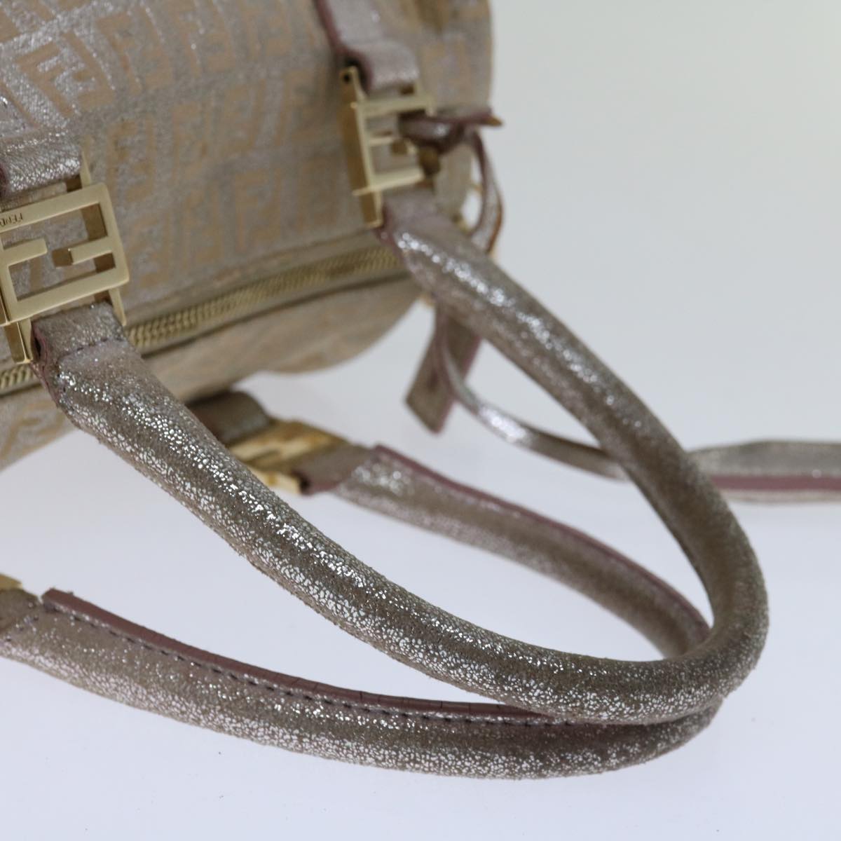 FENDI Zucchino Canvas Hand Bag Beige 66924