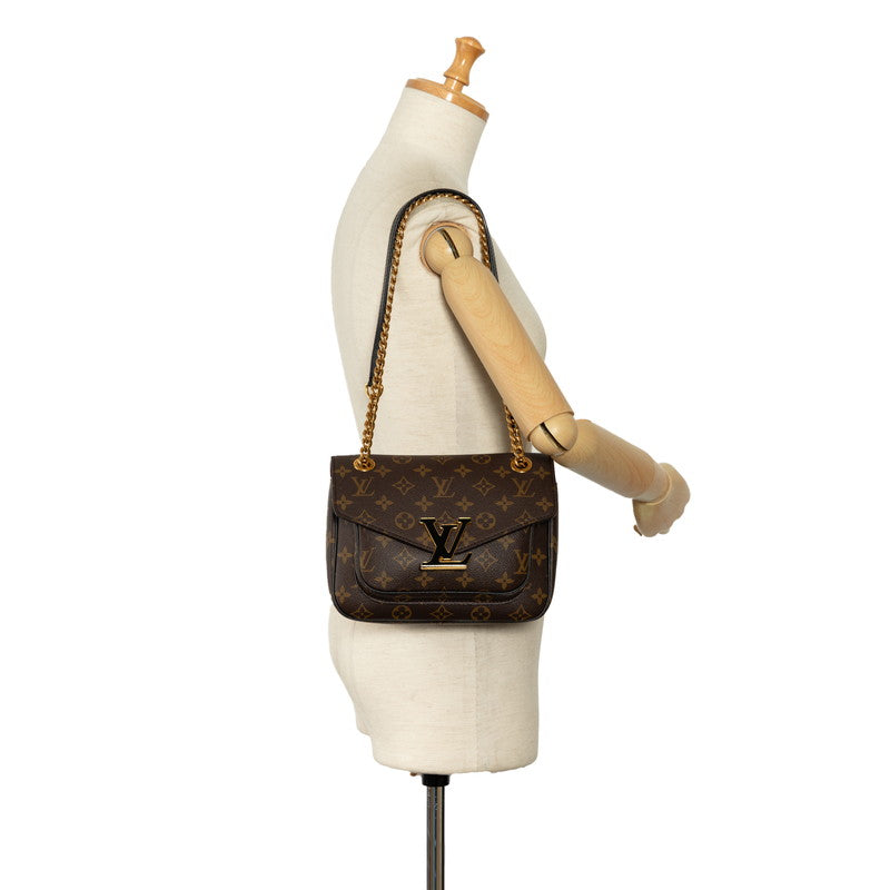 Louis Vuitton Monogram Patch Chain Shoulder Bag M45592 Brown PVC Leather  Louis Vuitton