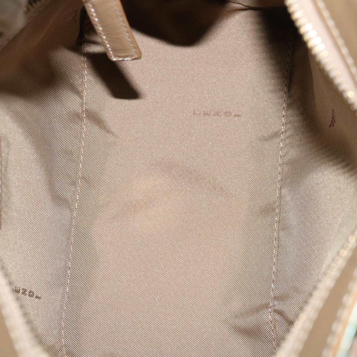 FENDI Zucchino Canvas Hand Bag Enamel Light Blue 67120