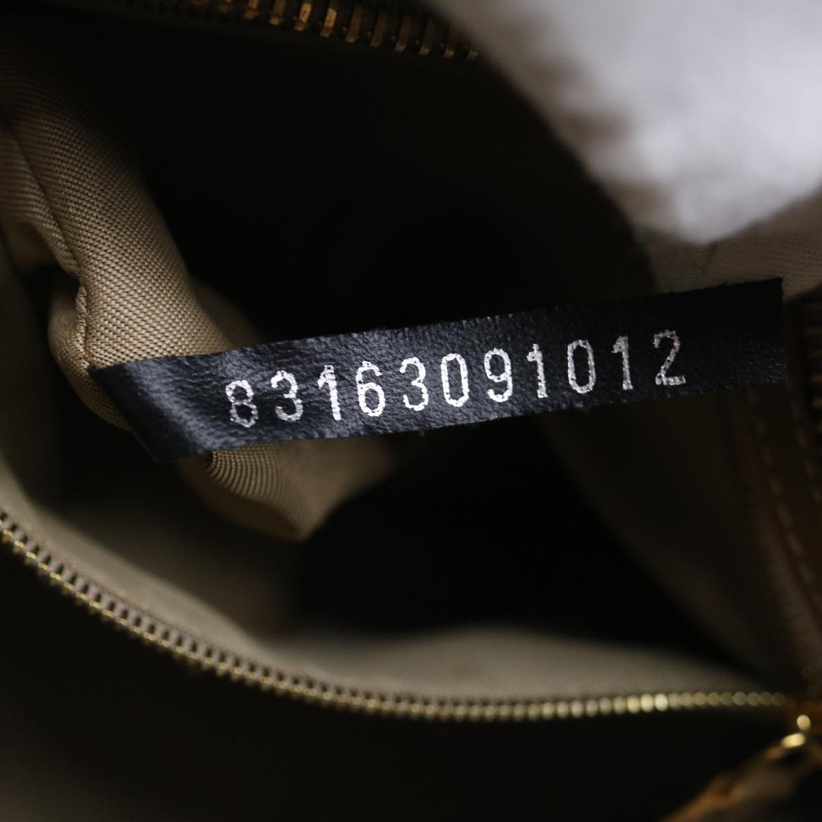 FENDI Zucchino Canvas Hand Bag Enamel Light Blue 67120