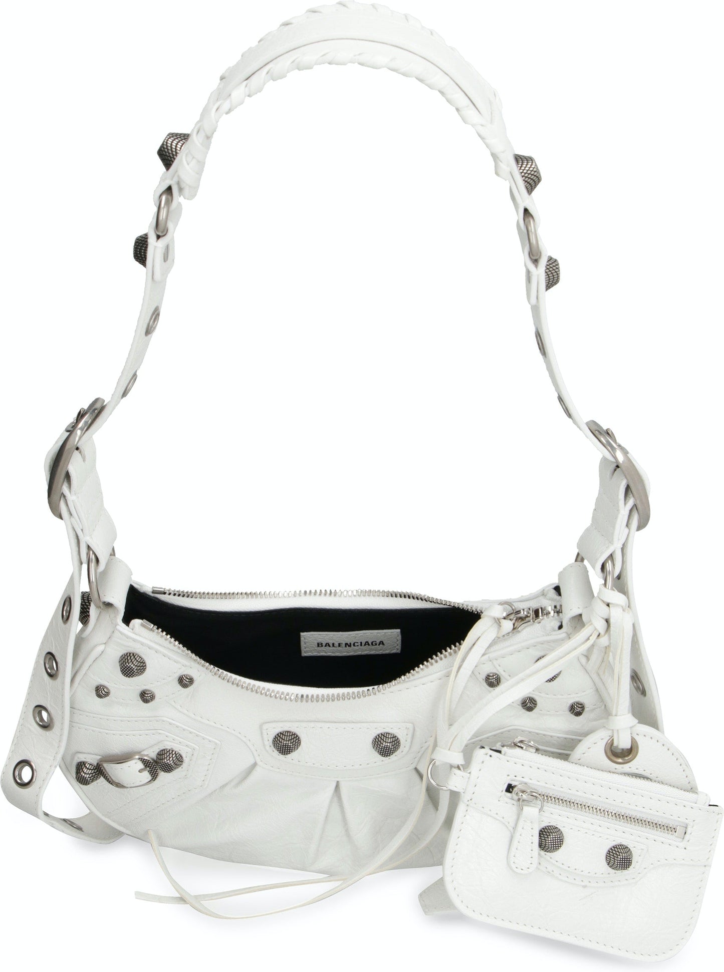 LE CAGOLE XS LEATHER SHOULDER BAG