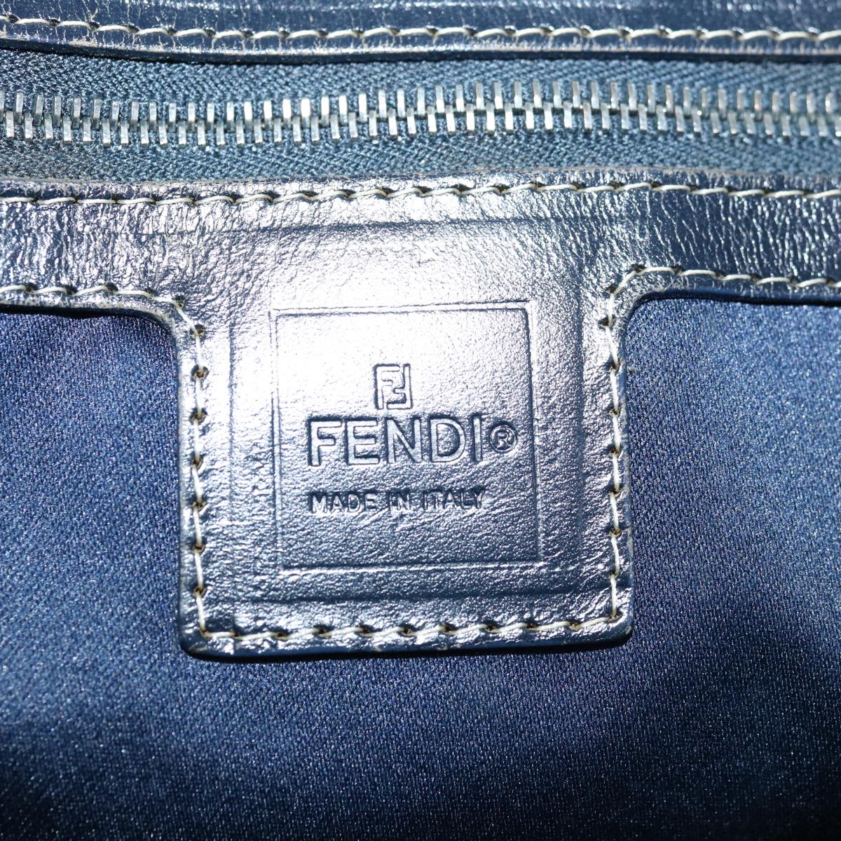 FENDI Zucchino Canvas Tote Bag Navy 4276 26764 018 67226