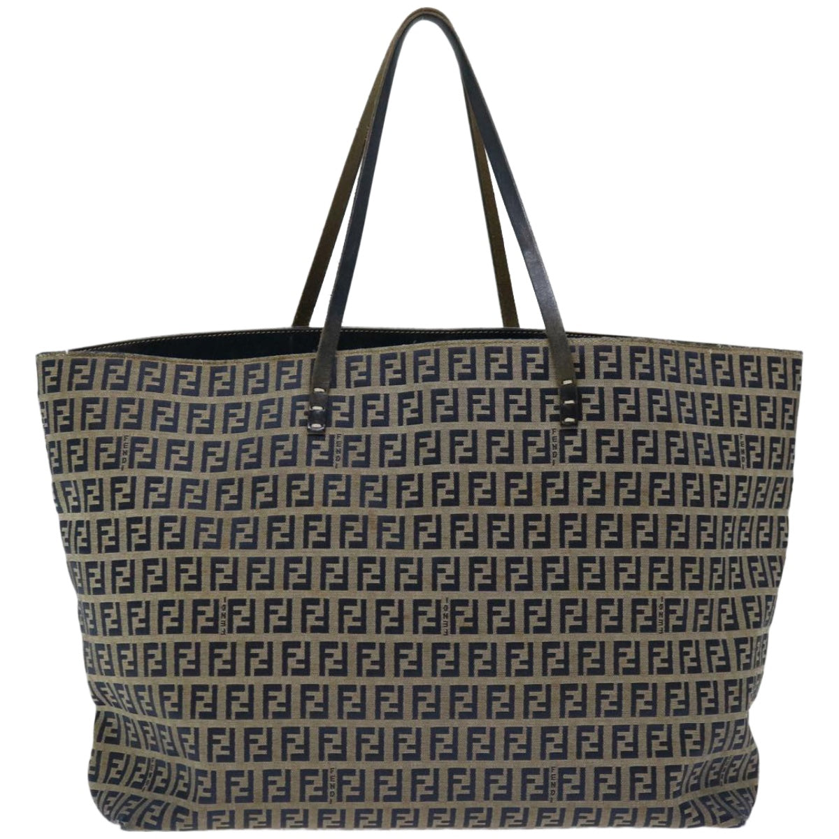 FENDI Zucchino Canvas Tote Bag Navy 4276 26764 018 67226