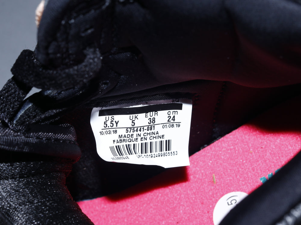 GLM - AJ1 black pink toe women's shoes