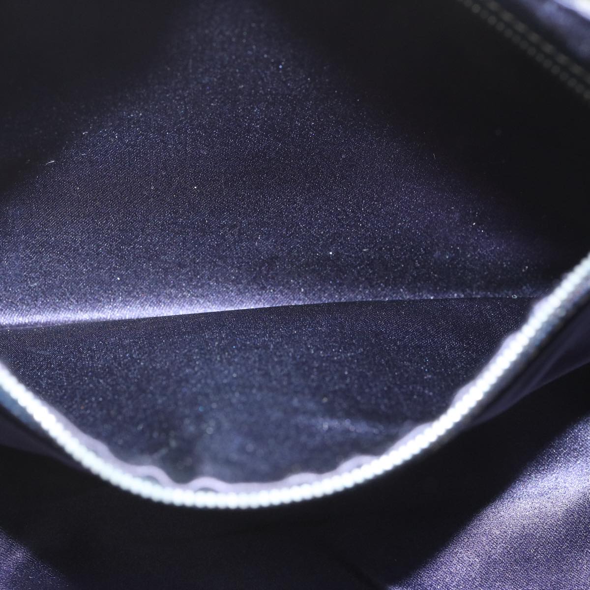 FENDI Zucchino Canvas Mamma Baguette Shoulder Bag Navy 67267