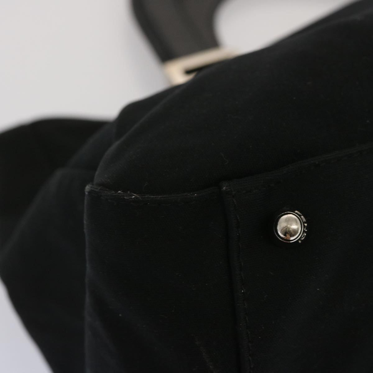 FENDI Hand Bag Nylon Black 67349