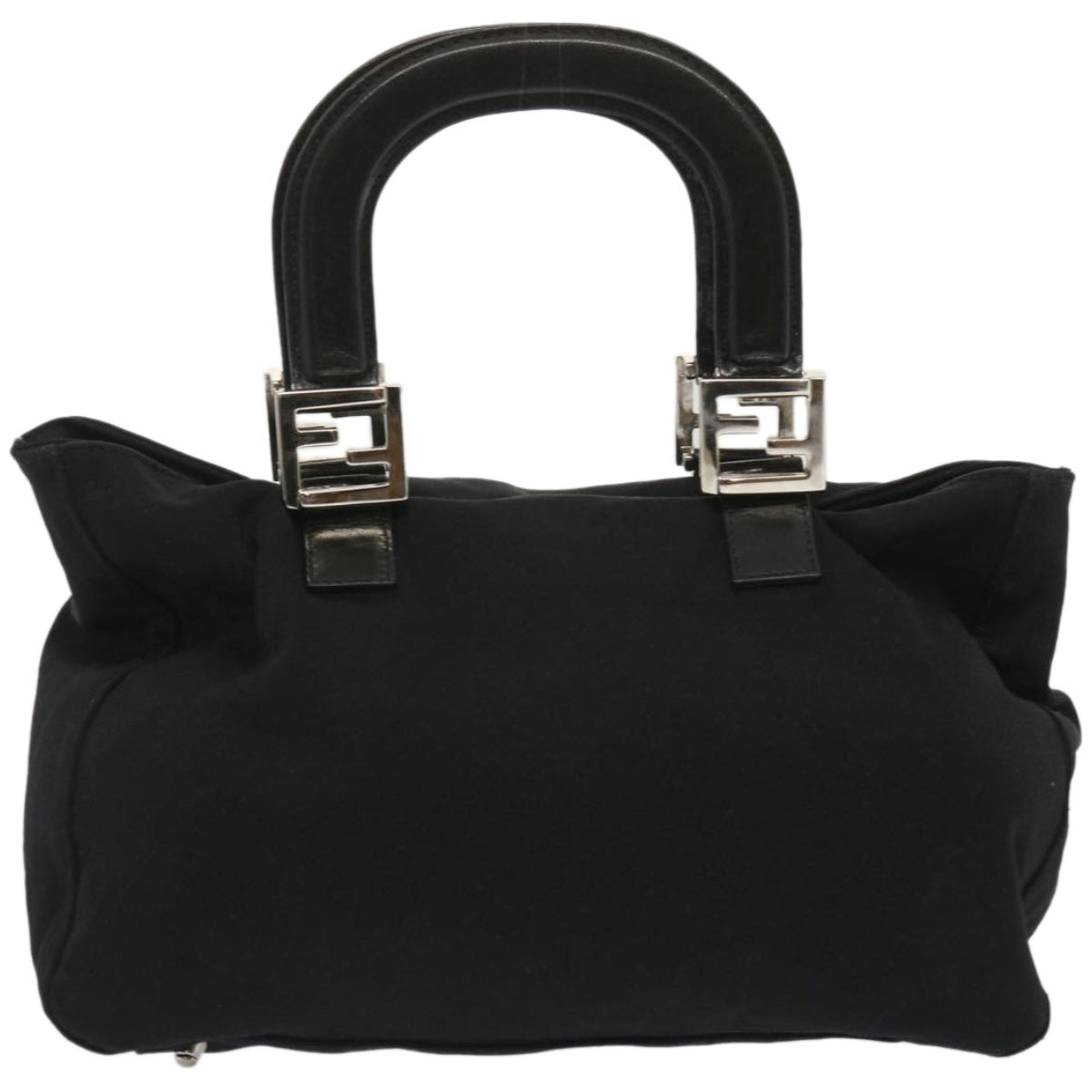 FENDI Hand Bag Nylon Black 67349