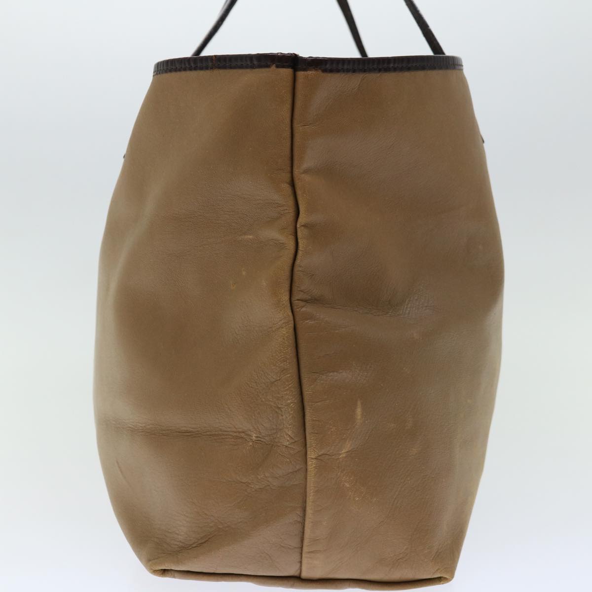 FENDI Tote Bag Leather Beige 67352