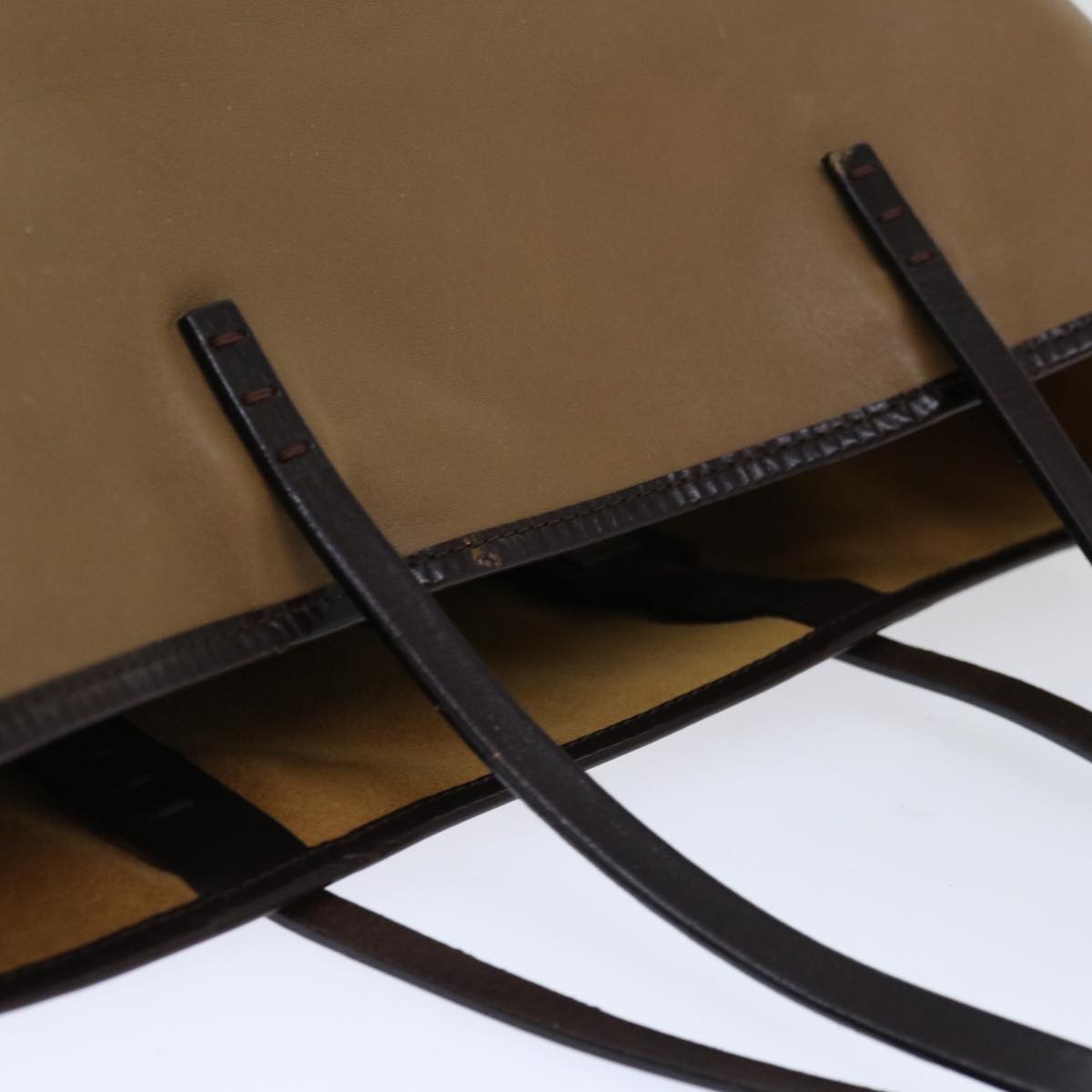 FENDI Tote Bag Leather Beige 67352