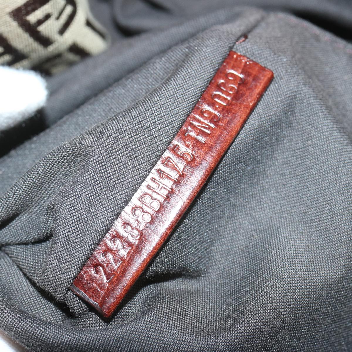 FENDI Zucchino Canvas Hand Bag Brown 67454
