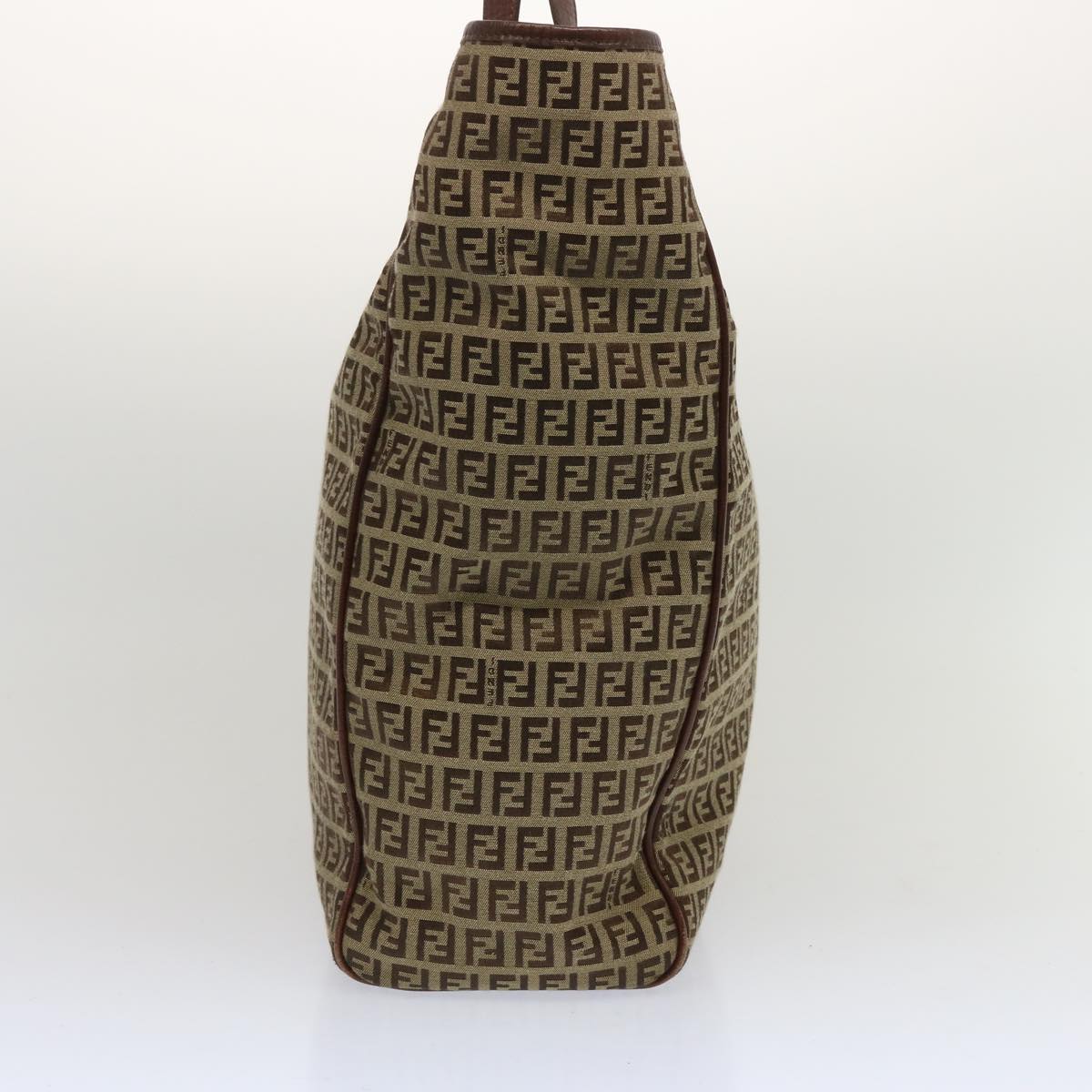 FENDI Zucchino Canvas Hand Bag Brown 67454