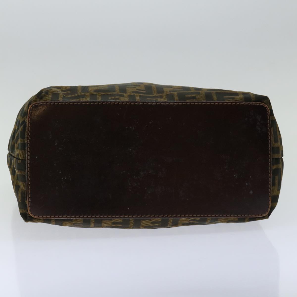 FENDI Zucca Canvas Hand Bag Black Brown 67589