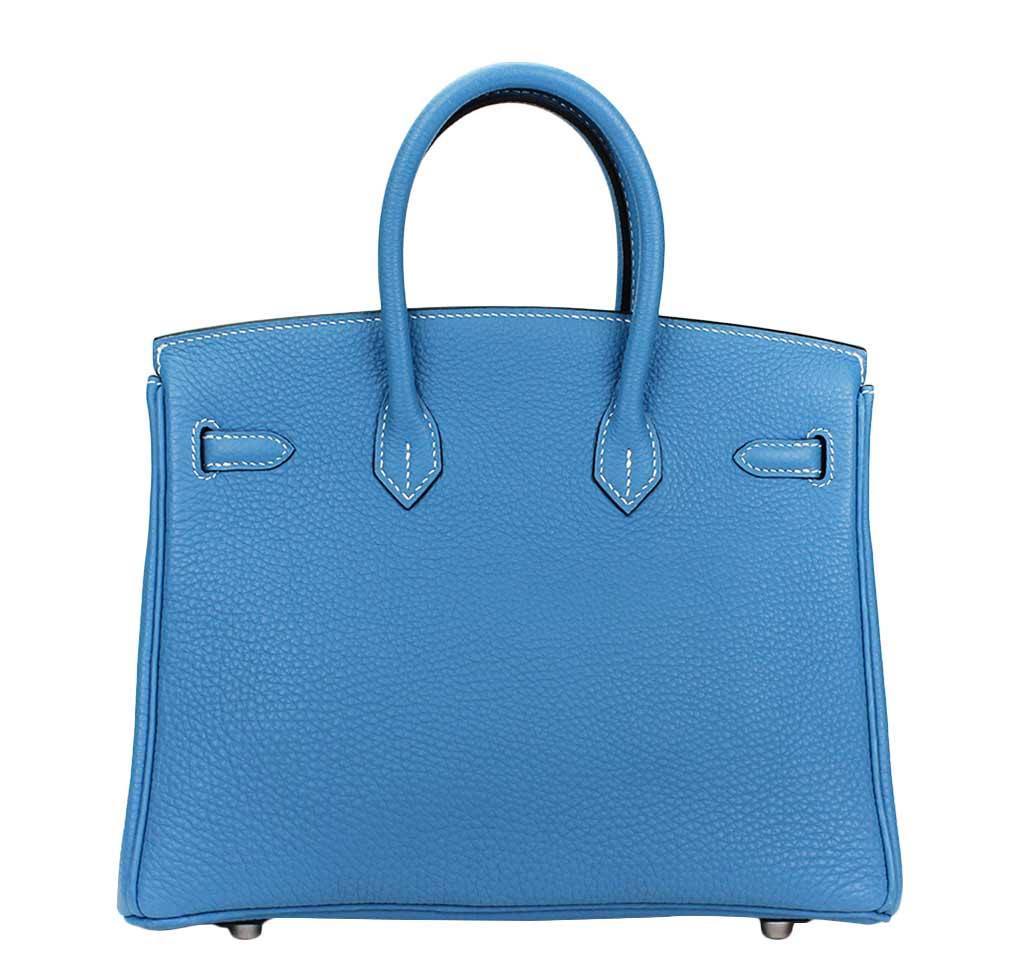 HermÃƒÆ’Ã‚Â¨s Birkin 25 Blue Jean Bag PHW