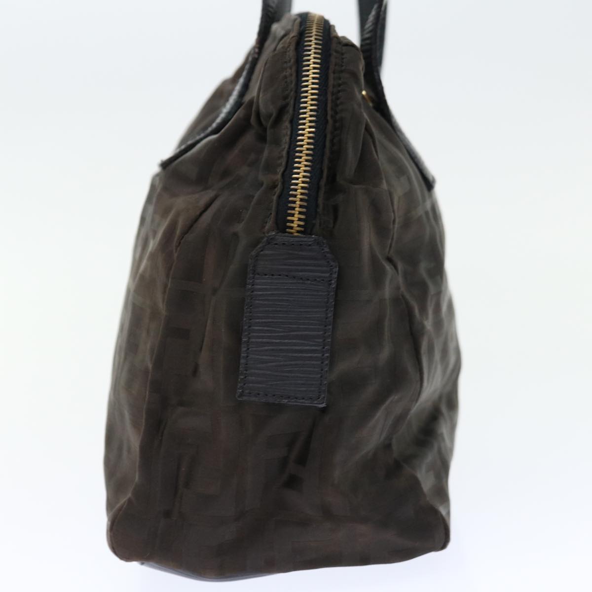 FENDI Zucca Canvas Hand Bag Black 67993