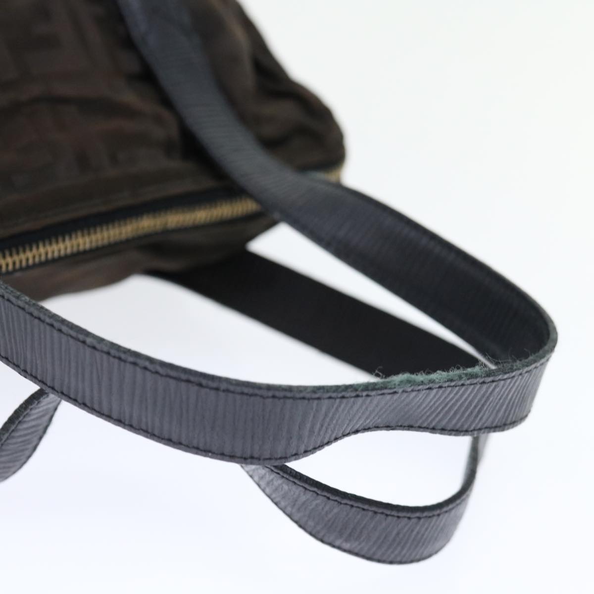 FENDI Zucca Canvas Hand Bag Black 67993