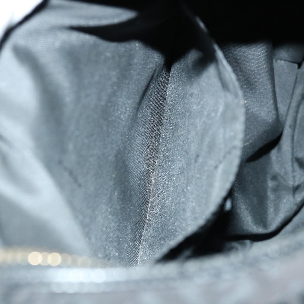 FENDI Zucchino Canvas Shoulder Bag Black
