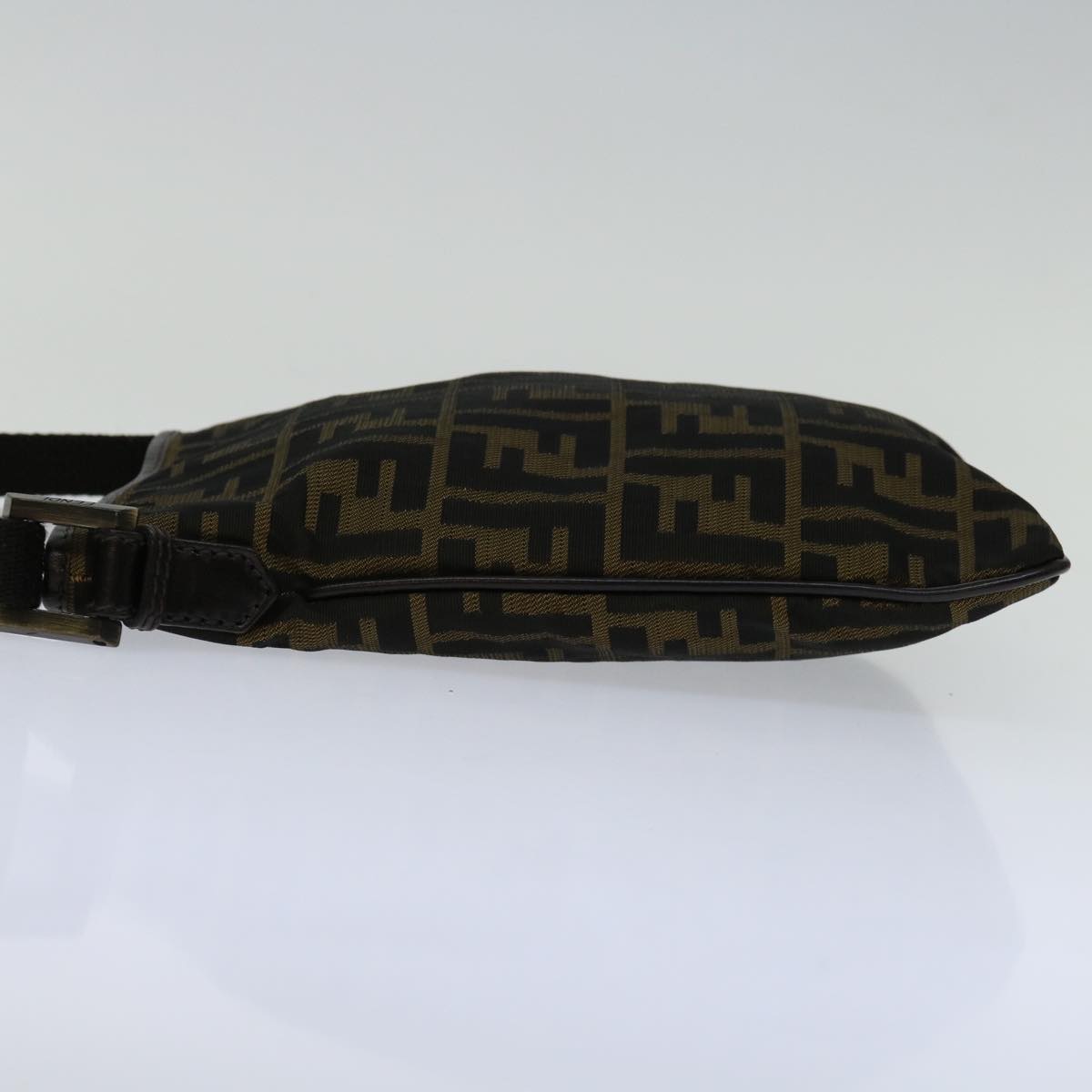 FENDI Zucca Canvas Shoulder Bag Black Brown 67995