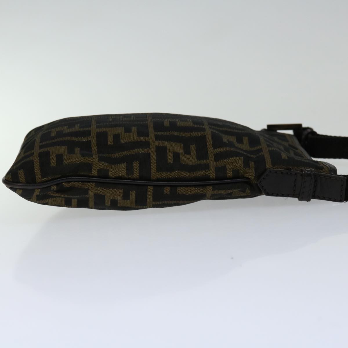 FENDI Zucca Canvas Shoulder Bag Black Brown 67995